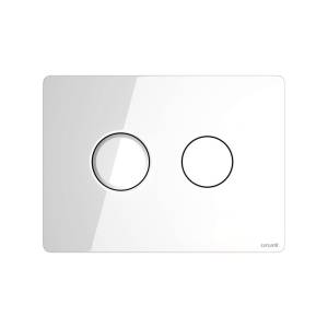 Кнопка смыва Cersanit Accento Circle P-BU-ACN-CIR-PN/Wh/Gl стеклянная, белая глянцевая
