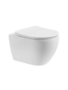 Унитаз подвесной Cezares Stylus-Tor CZR-546-TH-TOR/SC безободковый, с сиденьем микролифт