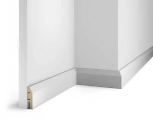 Плинтус Cosca AP04 Белый под покраску 2400x60x16