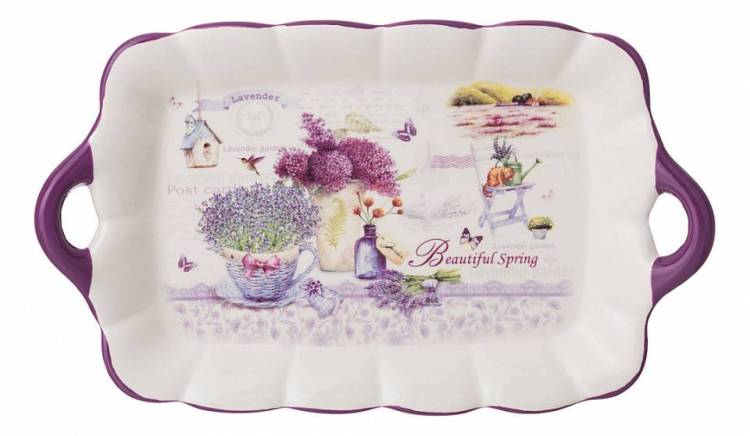 Блюдо АРТИ-М Лавандовая весна 358-1711 (23.5x14x2.5 см)