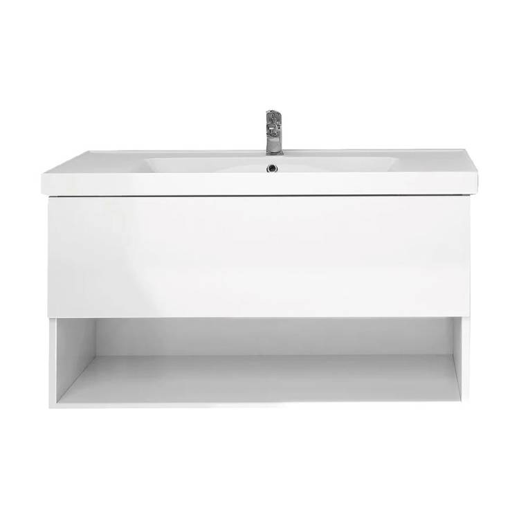 Тумба с раковиной Dreja Perfecto 90 белый глянец