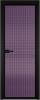 Межкомнатная дверь Profil Doors 1 AV цвет профиля Черный, стекло безопасное 6 мм мору фиолетовое 600x2000