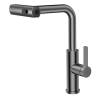 Смеситель для кухни Rush Tinos TI3732-18Grey с выдвижным изливом, графит