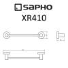 Полотенцедержатель SAPHO X-ROUND скоба, 650мм, хром фото 3