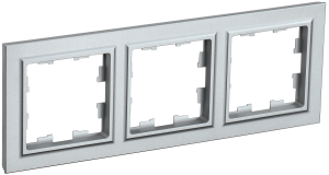 Рамка 3-постовая IEK Brite BR-M32-K47 алюминий