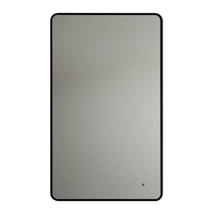 Зеркало Art&Max Siena S AM-SieS-600-1000-DS-F черный, с подсветкой, 60x100