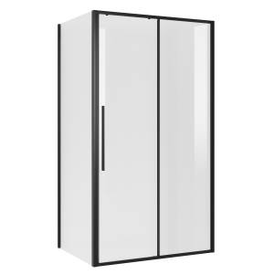 Душевой уголок Niagara Nova NG-84-12AB-A90B-34 профиль черный матовый, стекло прозрачное, 120x90x195
