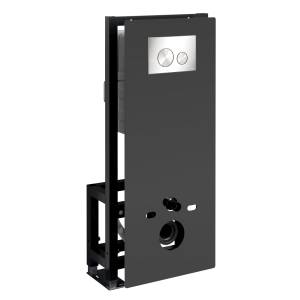 Система инсталляции для унитазов Wasserkraft Glan 66TLT.010.ME.BL.BN02 клавиша никель