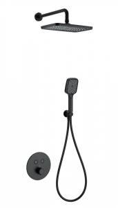 Душевой комплект Wonzon & Woghand WW-D2017-A-MB с термостатом, черный
