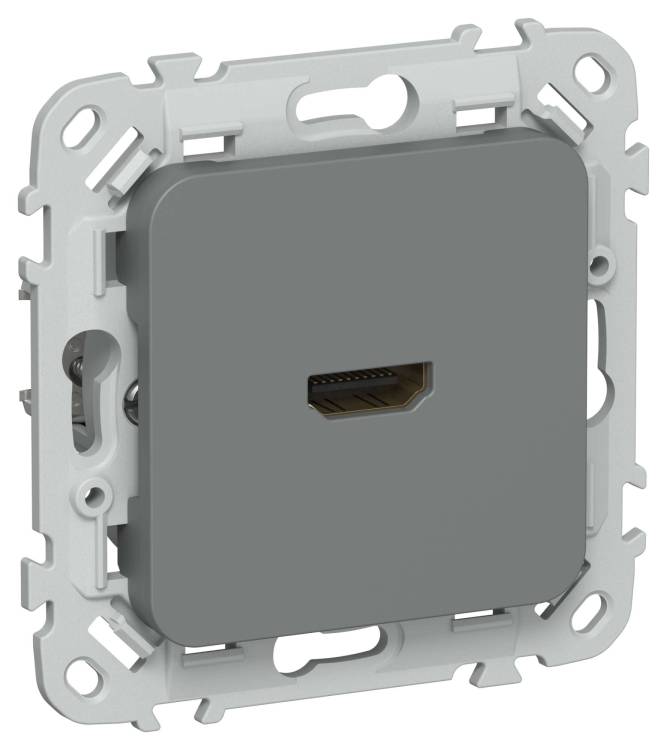 Розетка HDMI IEK Flite FI-H10-K80 мокрый асфальт