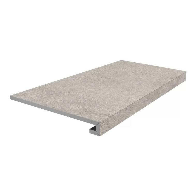 Ступень Kerama Marazzi Портленд KM8080G0031RGCF Фронтальная Клееная Серый Светлый Матовый Обрезной 33x80
