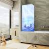 Шторка на ванну MaybahGlass MGV-929-ФП012-6 70x140, поворотная, стекло с рисунком 6 мм, профиль черный