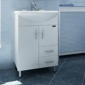 Тумба с раковиной СанТа Уют 55 2 двери, 2 ящика