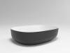Раковина Plumberia Selection VELOMA OVAL BN 38x48x12.5 биколор матовый белый, черный фото 2