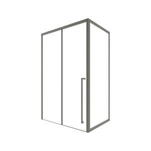 Душевой уголок Timo T51R+T60 профиль никель, стекло прозрачное, 90x150x200