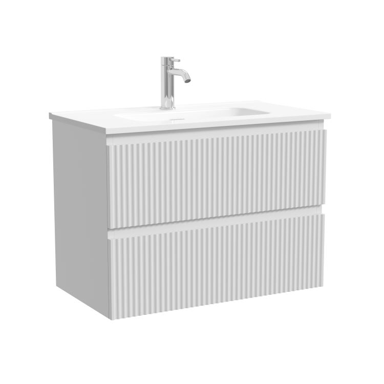 Тумба под раковину Sancos Snob R SNR70/39W c двумя ящиками Soft close, Bianco, 69x39x50