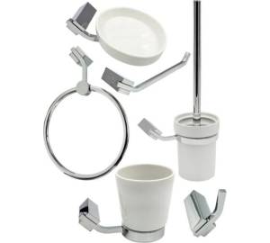 Набор аксессуаров для ванны Bath Plus Terra C-510-3 хром, белый