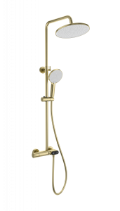 Душевая стойка Wonzon & Woghand WW-B2091-A-BG с термостатом, золото