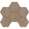 Мозаика Estima Kraft Wood 70432 Mosaic/KW01_NR/25x28.5x10/Hexagon Rusty Beige Hexagon 25x28.5