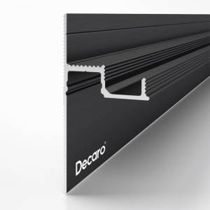 Универсальный теневой профиль под подсветку Decaro D001A Black 2000x55x27