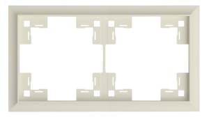 Двухместная рамка Rikett Classic 35920 MC кремовый сатин