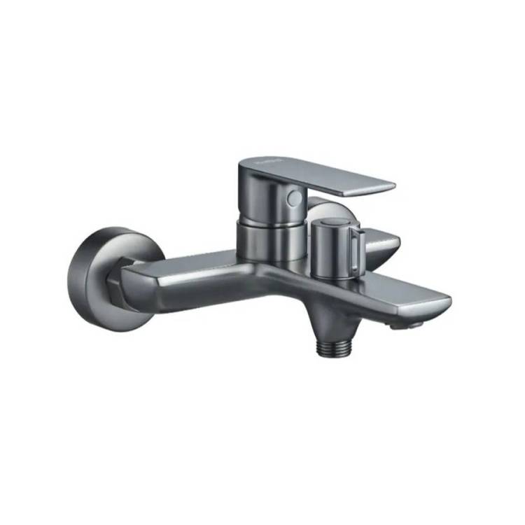 Смеситель для ванны Haiba HB60505-3 короткий излив, оружейная сталь