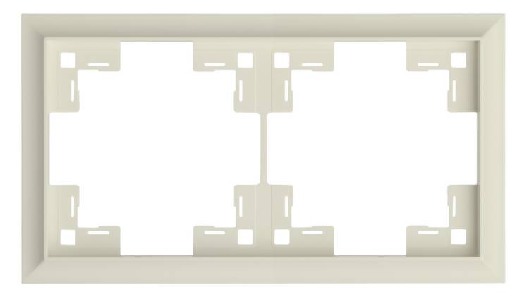 Двухместная рамка Rikett Classic 35920 MC кремовый сатин