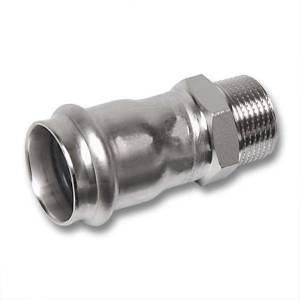 Ниппель Sanha 9243G, переходной ВПр-НР, нержавеющая сталь, 22x3/4
