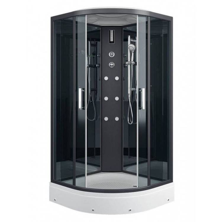 Душевая кабина Erlit ER570917-C24-RUS профиль черный, стекло тонированное, 90x90x210