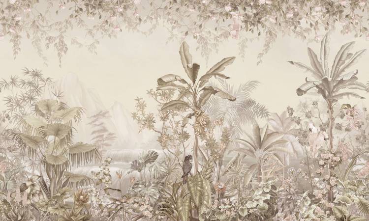 Фреска Ortograf Aurora 34279 Dream island sepia Филиграна со стразами FM-F/S