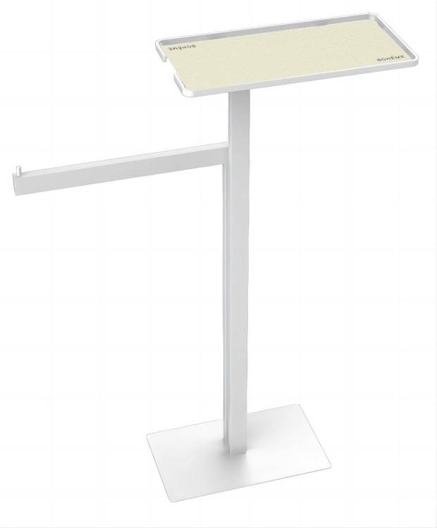 Стойка Boheme 10952-MW с полкой и полотенцедержателем, Matt White