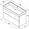 Тумба под раковину Aquanet Nova 100 249922 белый глянец фото 7