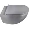 Унитаз подвесной Galassia Dream 7334GM безободковый, с крышкой-сиденьем микролифт, серый матовый
