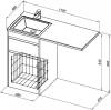 Тумба с раковиной Aquanet Токио 48 1 ящик, c бельевой корзиной фото 5