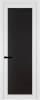 Межкомнатная дверь Profil Doors 1 AGP цвет профиля Вайт, стекло безопасное 6 мм монохром черный 800x2000