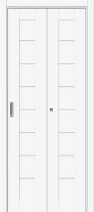 Складная дверь Глухая Bravo Браво-22 169-0143 Полотоно White Silk 2000х400