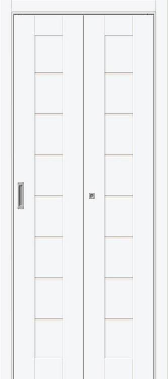 Складная дверь Глухая Bravo Браво-22 169-0143 Полотоно White Silk 2000х400