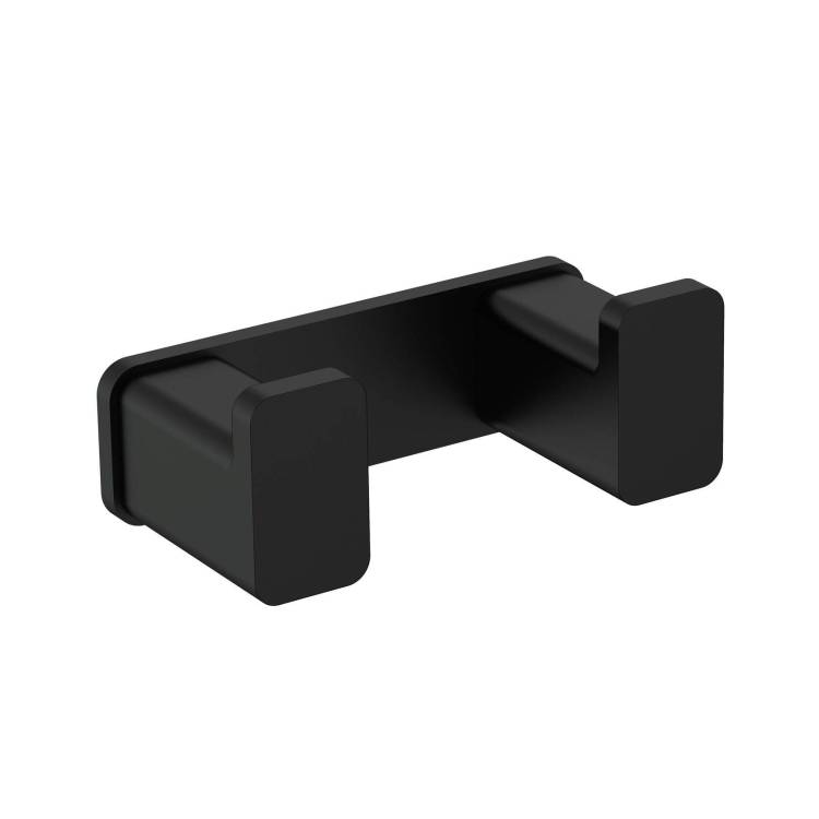 Крючок AQUAme Tivoli AQM7302MB двойной, черный матовый