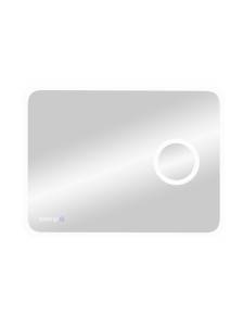 Зеркало Continent Bliss ЗЛП429 800х600 с увеличительным м, часами ,белый