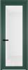 Межкомнатная дверь Profil Doors 1 AGP цвет профиля Зеленый воск, стекло безопасное 6 мм белый триплекс 800x2000