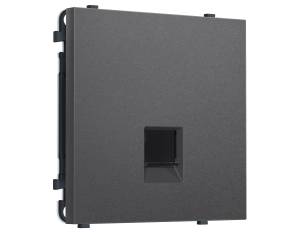 Комплект механизма компьютерной розетки Ambrella Volt Sigma MS662005 антрацит серый