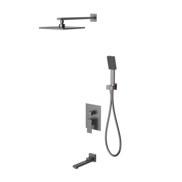 Душевой комплект Berges Wasserhaus Nardis 3S 071012 с поворотным изливом, черный