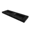 Раковина-столешница Armadi Art Flat 859-140-NM моноблок Nero Marquina 1410x452x80 2 чаши фото 5