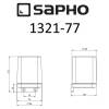 Стакан SAPHO OLYMP для зубных щёток с держателем, одинарный, 111x80x78 мм, хром фото 3