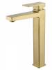 Смеситель для раковины Wonzon & Woghand WW-88019068-BG высокий, брашированное золото