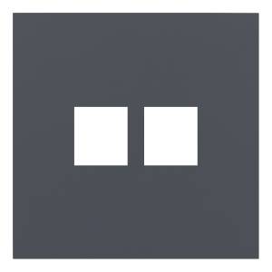 Лицевая панель для двойной информационной розетки Rikett 35442 BT базальт