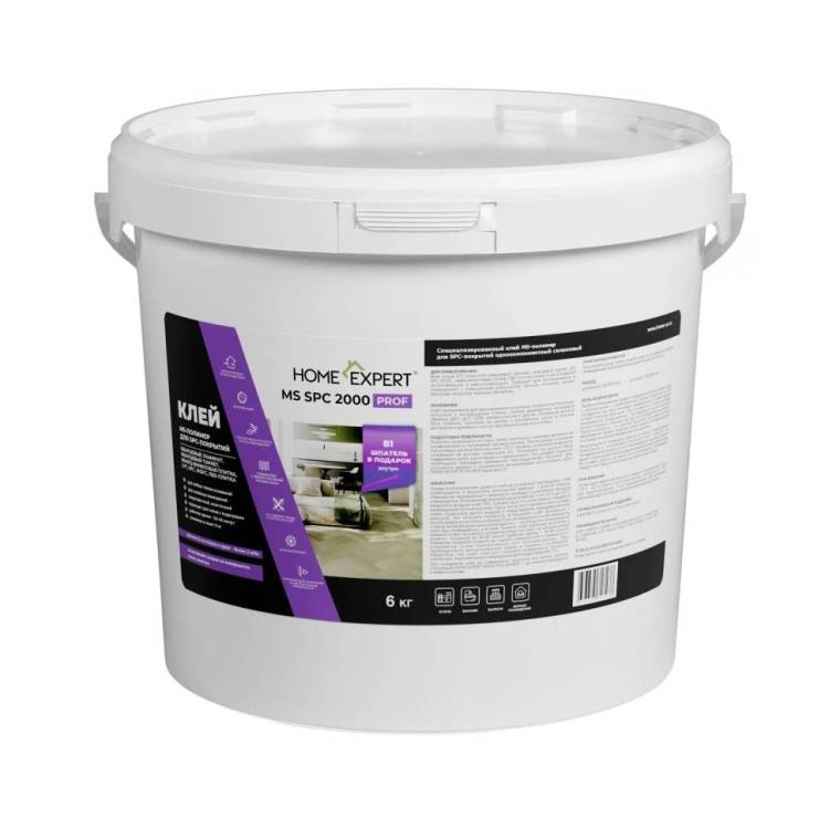 Клей MS-Полимер для LVT и SPC Home Expert MS SPC 2000 PROF 6кг
