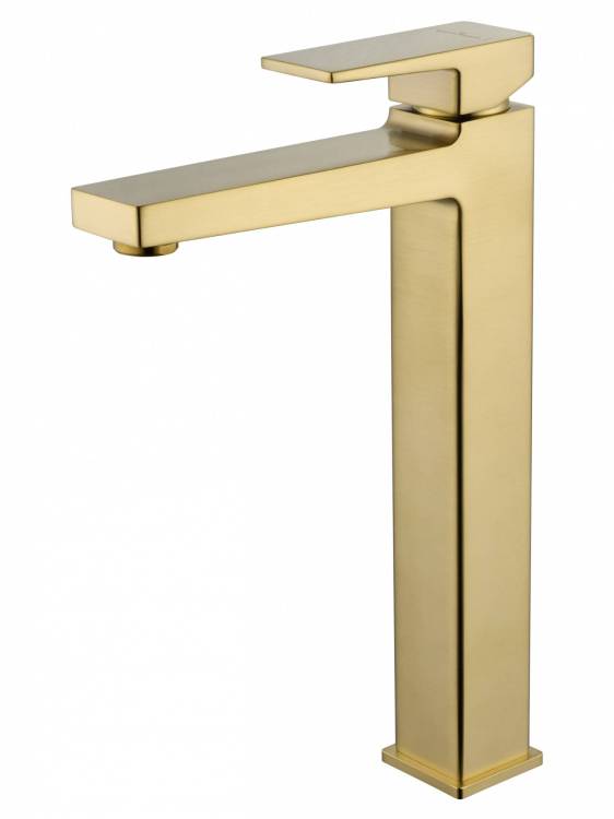 Смеситель для раковины Wonzon & Woghand WW-88019068-BG высокий, брашированное золото