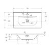 Раковина BelBagno BB-8099-3-70 белый глянцевый, 71x40x17 фото 3