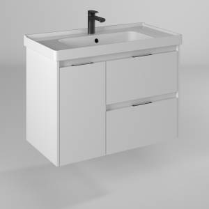 Тумба под раковину Briz Вена 239 03-20090-15 00 БЕЛ, белый глянцевый, 90x49